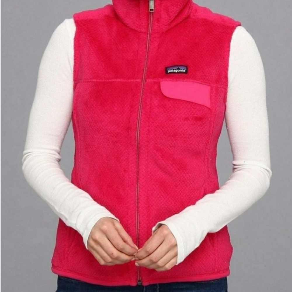 Patagonia Pink Re-Tool Fleece Vest Size M - Picture 2 of 5